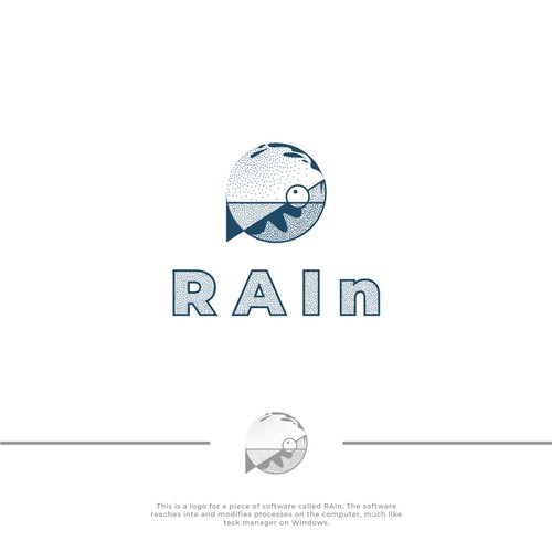 Grain logo with the title 'RAIn logo design'