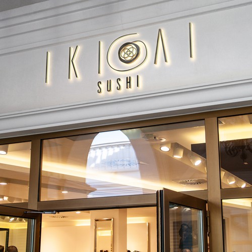 Sushi logo with the title 'ikigai - sushi bar'