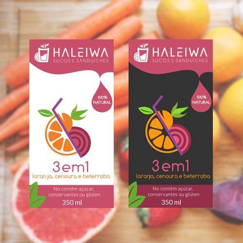Juice label with the title 'Label-Design Concept '