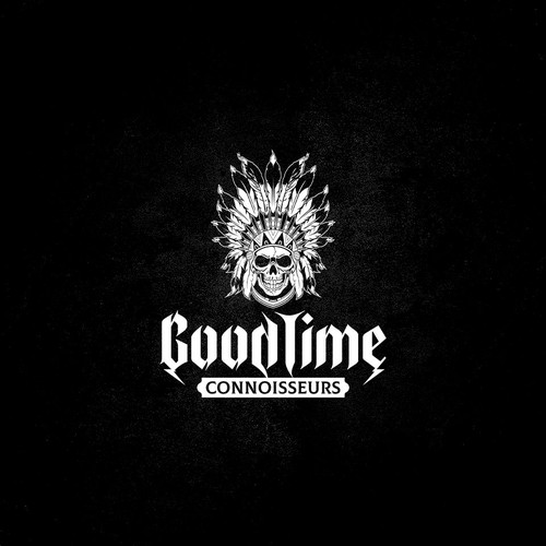 Chief logo with the title 'motorcycle vintage custom hand drawn'