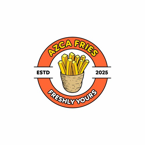 Fast food brand with the title 'AZCA FRIES'