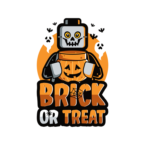 Retail t-shirt with the title 'Brick or Treat!!'