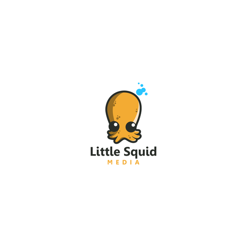 Media brand with the title 'fun logo for little squid media'
