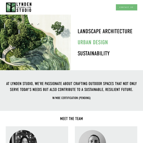 Website with the title 'Lynden Studio'