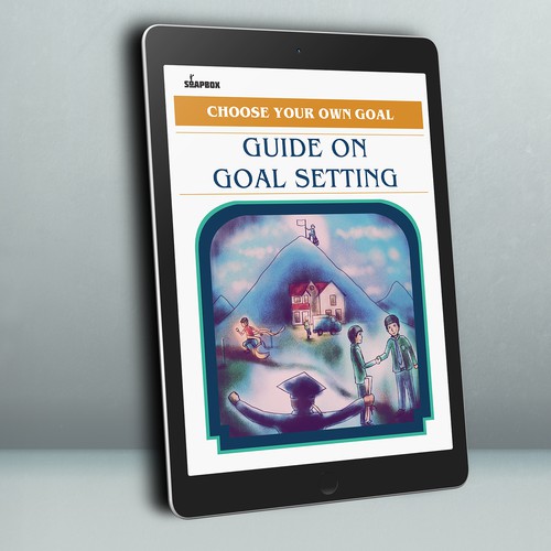 Adventure illustration with the title 'Choose Your Own Adventure Style for E-Book Cover'