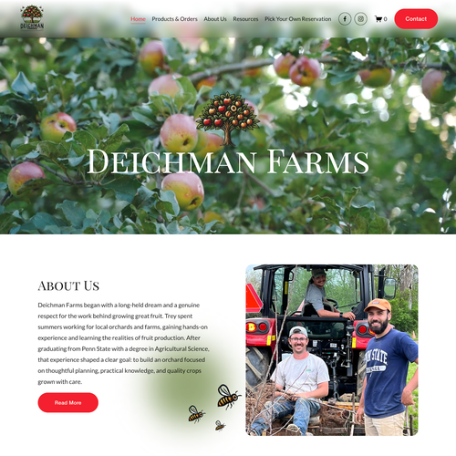 Design with the title 'Deichman Farms Scheduling & Custom Design'