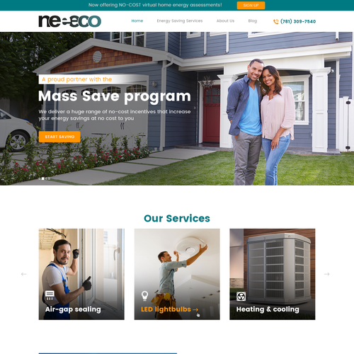 Construction website with the title 'NEEECO'