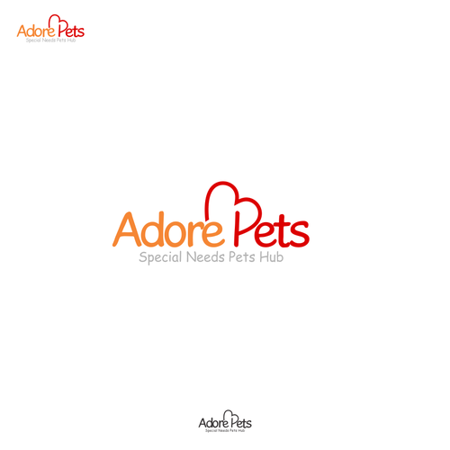 Pen tool logo with the title 'Adore Pets'