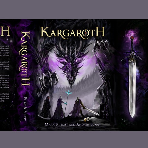 Dragon book cover with the title 'Book cover Kargaroth'