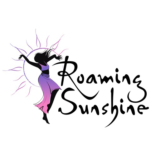 Dance logo with the title 'Logo for an Ecstatic Dance DJ which conveys movement, worldliness,  femininity'
