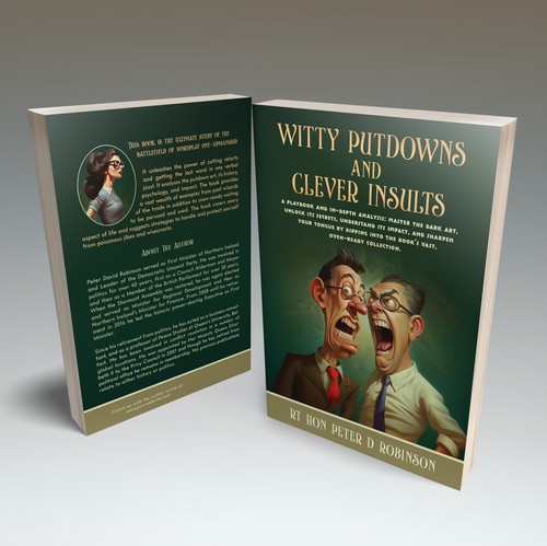 Funny book cover with the title 'Fun concept for a book about speech enhancements'