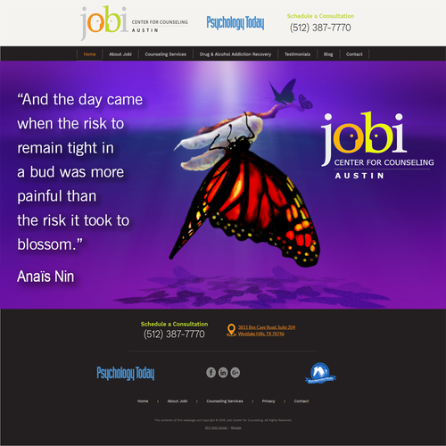 Medical artwork with the title 'landing site page'