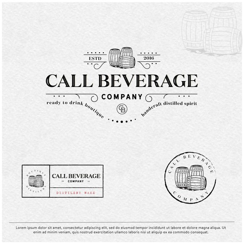 Handmade logo with the title 'Logo design for distillery boutique'