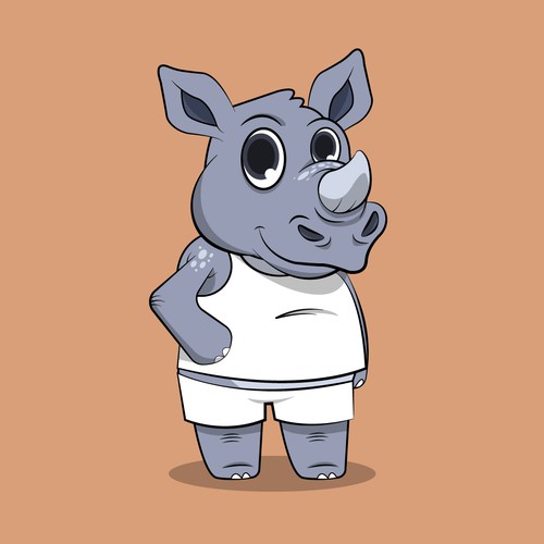 Cryptocurrency artwork with the title 'Rhino NFT'