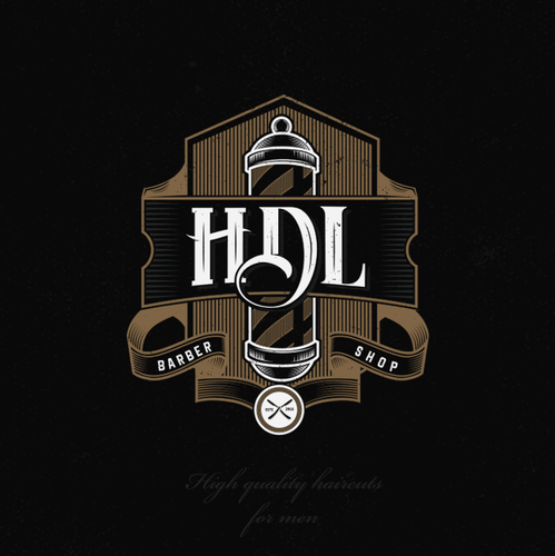 Barber design with the title 'Vintage logo design concept for "HDL" barber shop...'