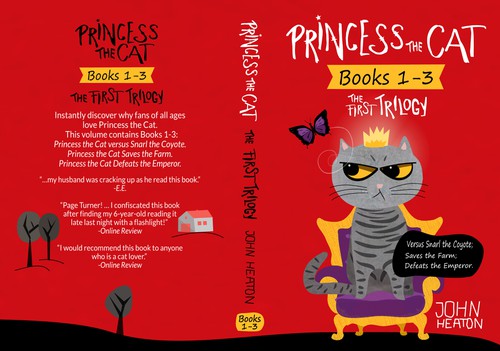 Children's book cover with the title 'Princess The Cat Book Cover'