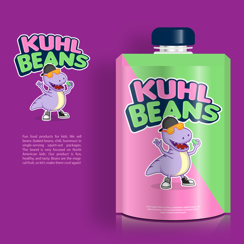 Packaging logo with the title 'Logo for Kuhl Beans'