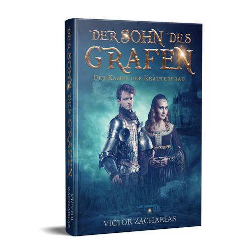 Epic fantasy book cover with the title 'Der Sohn Des Grafen'