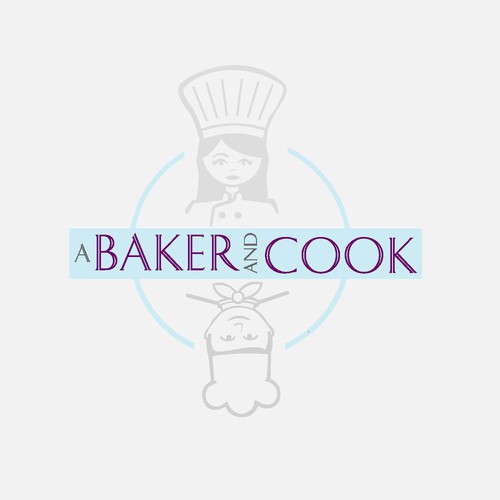 Lady logo with the title 'Circle Concept for A Baker & Cook Logo'