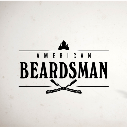 Shaving design with the title 'American Beardsman'