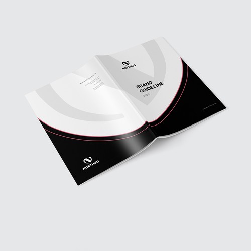 Style guide design with the title 'Brand Guidelines for Sportswear'