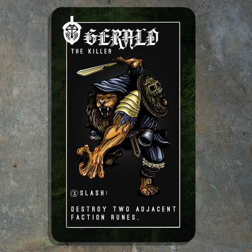 Playing card design with the title 'Card Game Concept Art  '