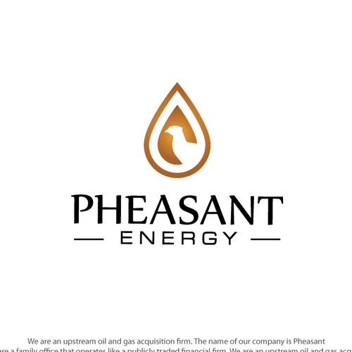 Oil logo with the title 'Logo Design for Pheasant Energy.'