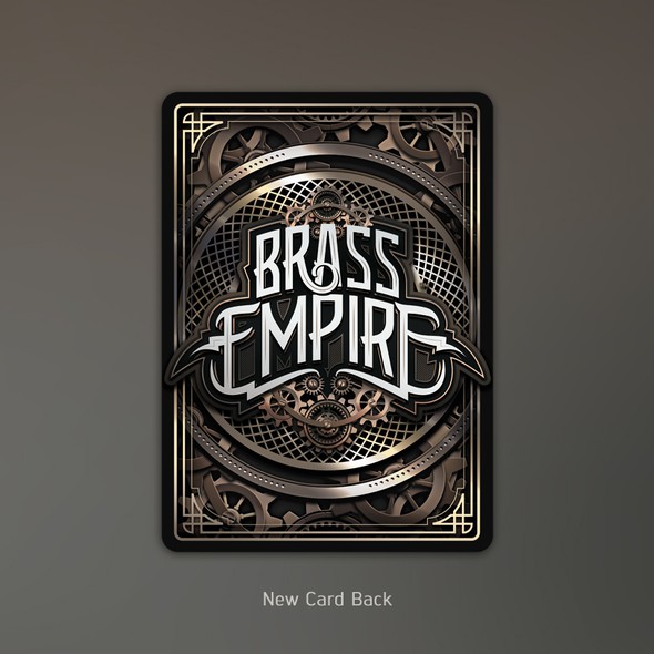Card game design with the title 'Brass Empire TCG/Card Game Template'