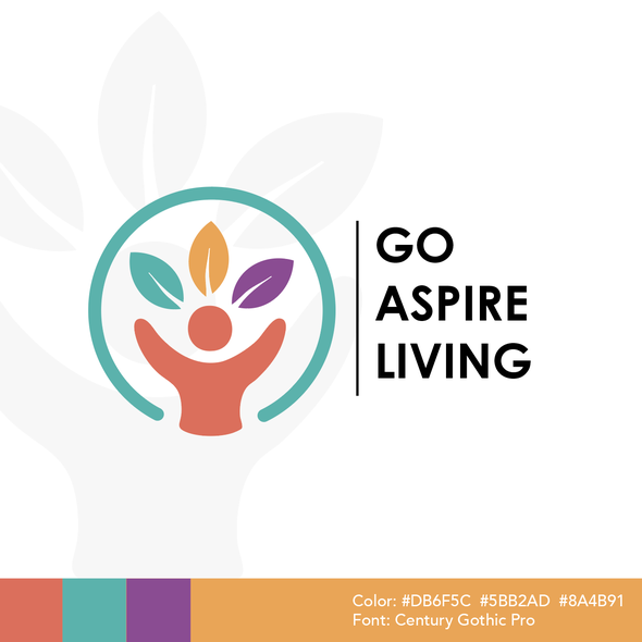 Adobe creative cloud logo with the title 'Go Aspire Living'