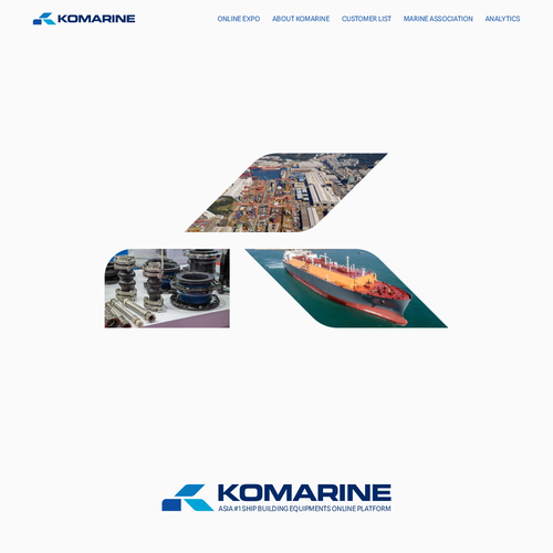 Marine brand with the title 'Logo for Komarine'