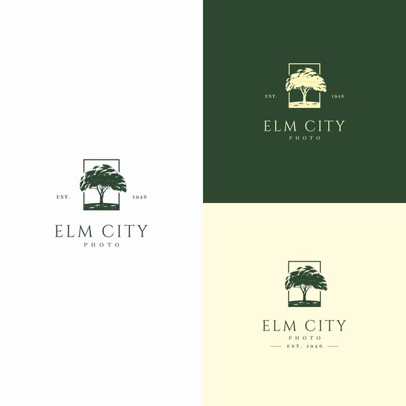 Photography design with the title 'Timeless Logo for Elm City Photo'