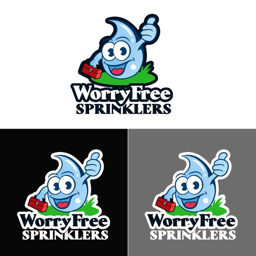 Sprinkles design with the title 'Worry free cartoon logo'