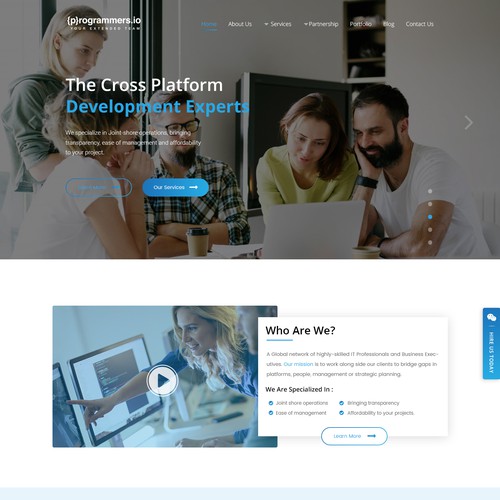Bold website with the title 'Programmer.io Webpage Template design.'