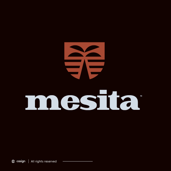 Setting-sun logo with the title 'mesita'
