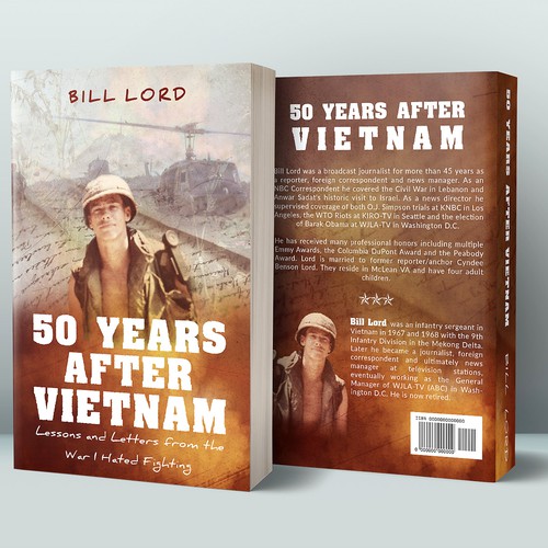 Grunge book cover with the title '50 Years After Vietnam'