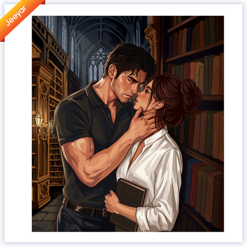 Illustration with the title 'Character art for Dark Romance'