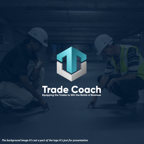 Teal design with the title 'Trade Coach'