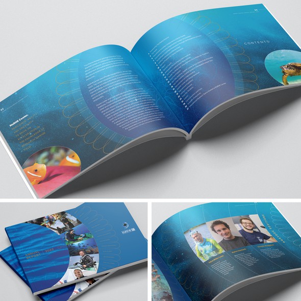 Annual report design with the title 'Annual Report design'