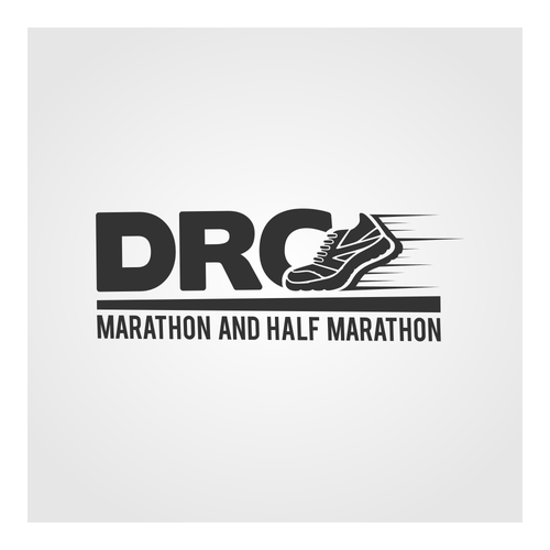 Marathon logo with the title 'DRC Marathon and Half Marathon'