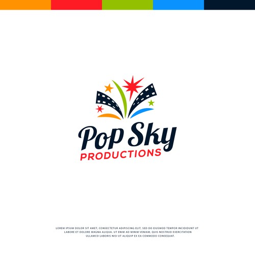 Confetti logo with the title 'Pop Sky Productions'