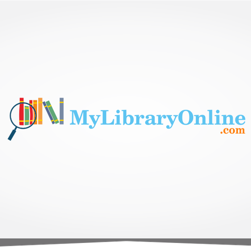 Library logo with the title 'Create a modern and inspiring logo for MyLibraryOnline'