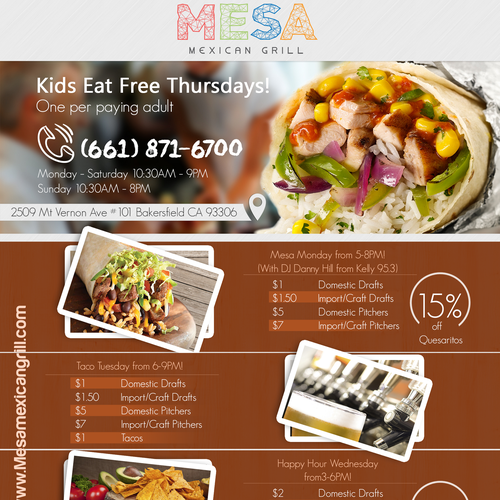 Ticket design with the title 'Restaurant Print Ad'