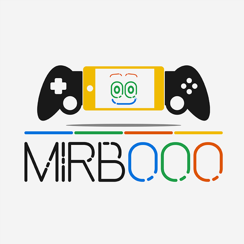 Casual logo with the title 'Mirbooo game studio'