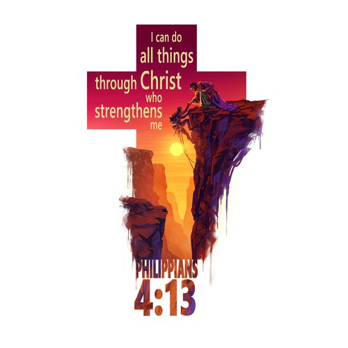 Bible design with the title 'ilustración para franela'