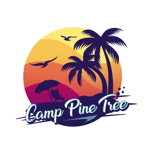 Crest illustration with the title 'Beach Residence Illustration'