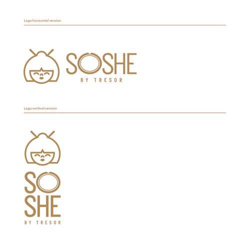 Sushi bar logo with the title 'SoShe'