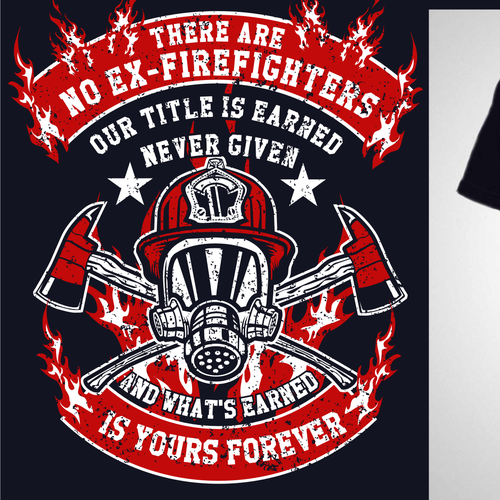 Fire t-shirt with the title 'Shirt For Firefighters'