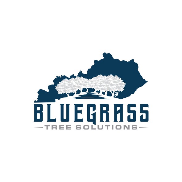 Tree service logo with the title 'Bluegrass Tree Solutions'