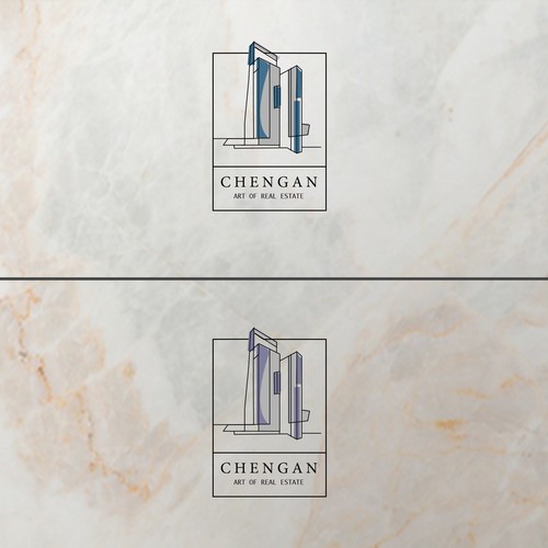 Formal logo with the title 'Minimalistic logo for CHENGAN Real Estate'