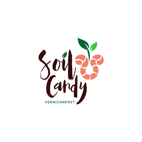 Pot design with the title 'Logo Soil Candy'